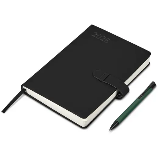 Altitude Enterprise A5 2026 Diary & Zeta Pen Set Dark Green
